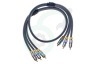 Hirschmann  695020347 Tulp Kabel Component Kabel, 3x Tulp RCA Male - 3x Tulp RCA Male