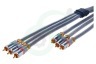 695020347 Tulp Kabel Component Kabel, 3x Tulp RCA Male - 3x Tulp RCA Male